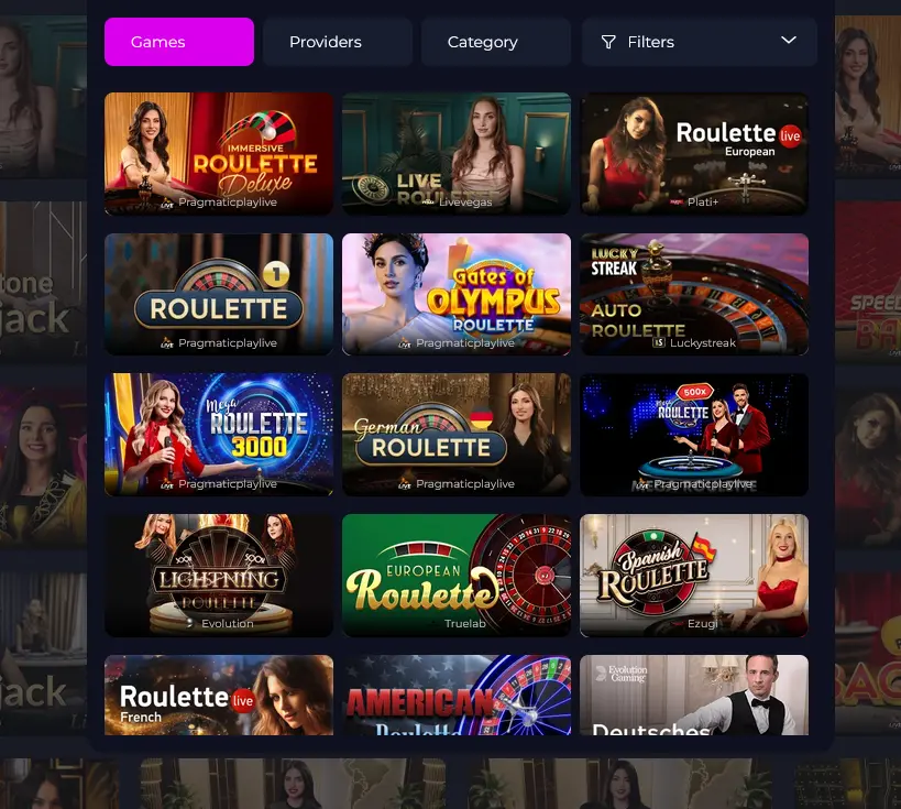 Slots Gallery live roulette table with multiplier rounds